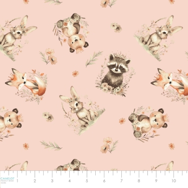 Sagebrush Babies Toss Pink Flannel