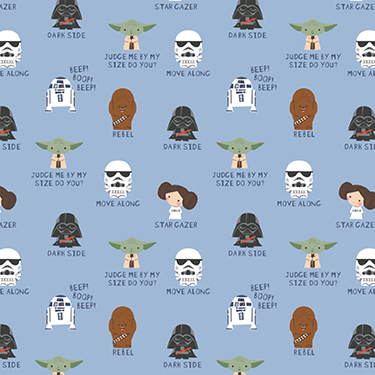 Star Wars Characters and Sayings Flannel