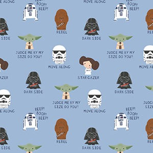 Star Wars Characters and Sayings Flannel