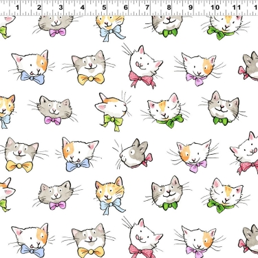 Cats with Bow Ties Flannel CLTY4962