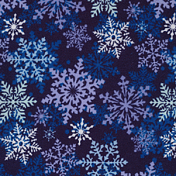 Snowflake Blue Flannel - 28" Remnant