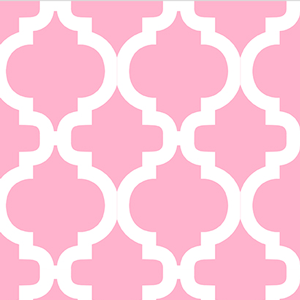 FQ Single - Dreamland Quatrefoil White on Pink Flannel