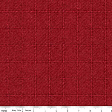 Woolen Flannel Plaid Red F10640