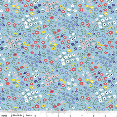 Wildflowers Floral Blue Flannel F12001-BLUE