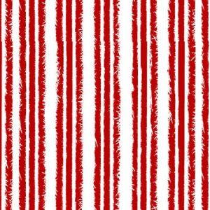 Snow Crew Stripe Red and White Flannel