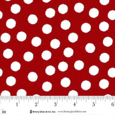 Snow Crew Fuzzy Dots Red Flannel