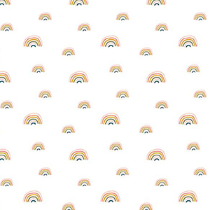 Make A Pretty Life Rainbow White Flannel F13337