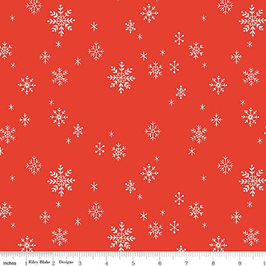 Northern Lights Let it Snow Red Flannel F15004