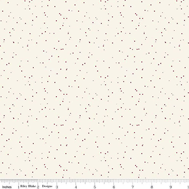 Snow Dots Cream Red Flannel F15034