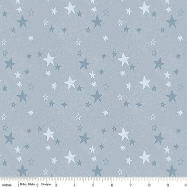 Safari Stargazing Boy Stars Blue Flannel F15311