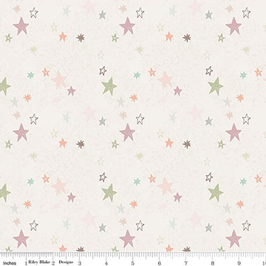Safari Stargazing Girl Stars Multi Flannel F15314