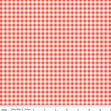 The Tale of Peter Rabbit Gingham Red Cream Flannel F15318