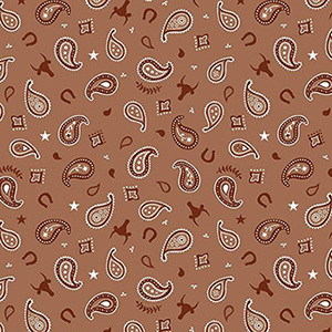 Lil Buckaroos Paisley Brown Flannel F16021