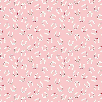 Lil Buckaroos Horseshoes Pink Flannel F16022