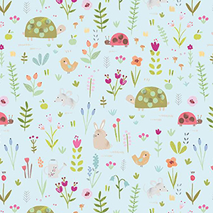 Garden Animals Sky Flannel F16025