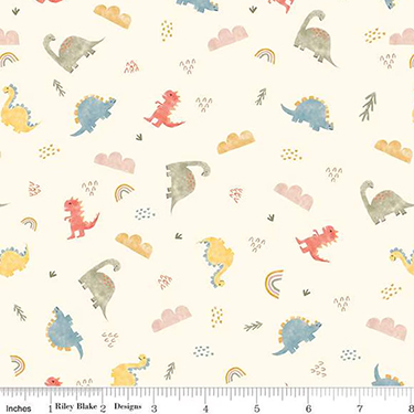 Dinos Cream Flannel F16026