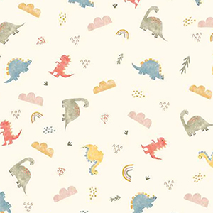 Dinos Cream Flannel F16026