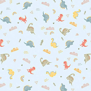 Dinos Sky Blue Flannel F16026