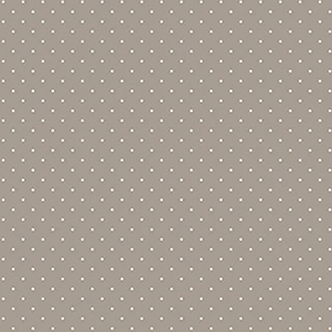 Dots White on Taupe Flannel F16028