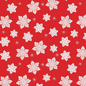 Snowflakes Red Flannel F16524