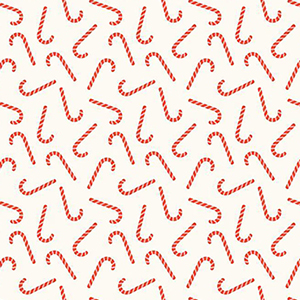 Candy Canes Cream Flannel F16526