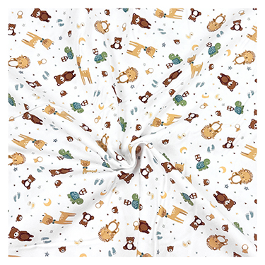 Baby Boy Animal Toss White Flannel F17500
