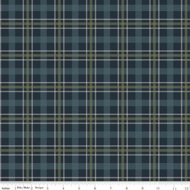 Cretaceous Plaid Navy Flannel F17506