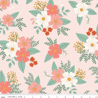 Meadow Moments Floral Pink Flannel F17511