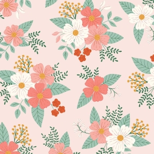 Meadow Moments Floral Pink Flannel F17511