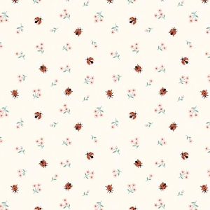 Meadow Moments Ladybugs Cream Flannel F17512