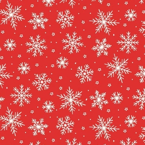 The North Pole Snowflakes Red Flannel F17752