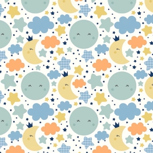 Love You to the Moon Nighttime Multi Flannel F18270
