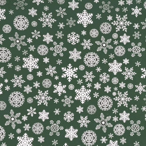 Christmas Delivery Snowflake Green Flannel 30" Remnant