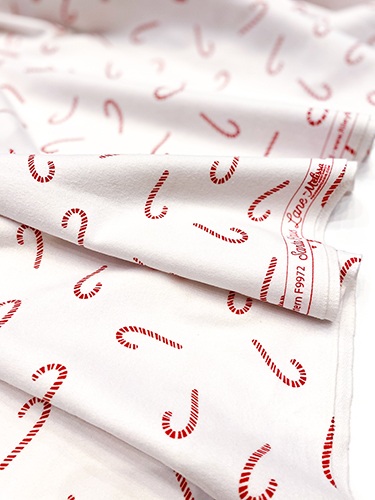 FQ Single - Candy Cane White Flannel
