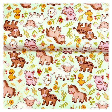 FQ Single - Farmyard Babies Flannel