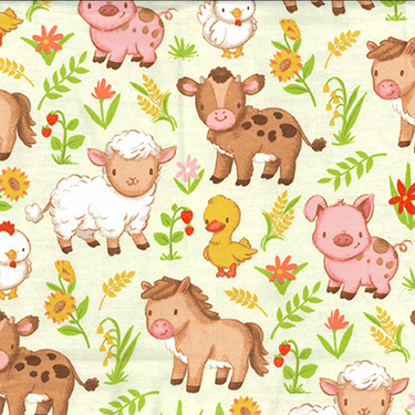 FQ Single - Farmyard Babies Flannel