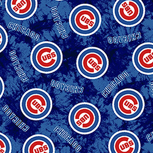 MLB Chicago Cubs Logo Toss Blue Licensed Flannel