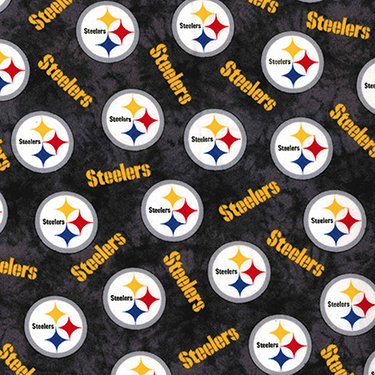 NFL Steelers Gray Logo Licensed Flannel