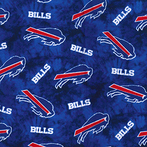 NFL Buffalo Bills Logo Toss Blue Licensed Flannel - 24" Remnant