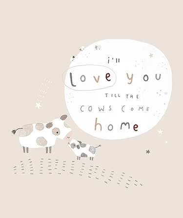 Till the Cows Come Home Panel Ash Flannel FP16115