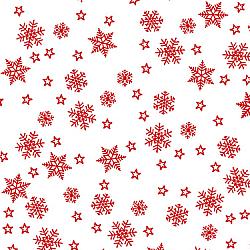 Winter Rendezvous Snowflake Red Flannel