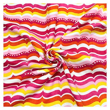 Alpine Wavy Stripe Pink Flannel