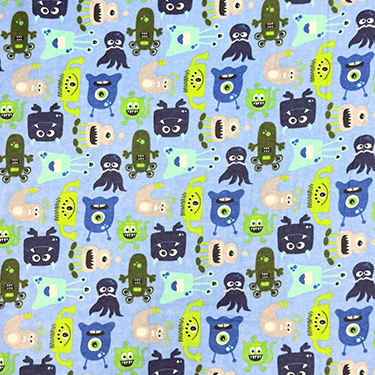 Alpine Monsters Blue Flannel