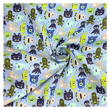 Alpine Monsters Blue Flannel