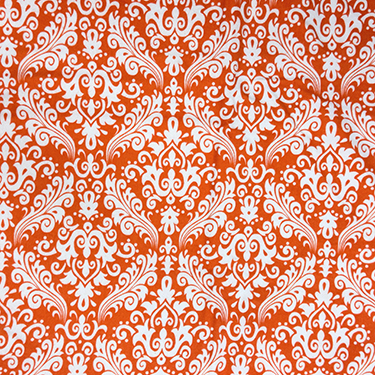 Riley Blake Damask Orange Flannel - 10" Remnant