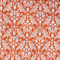 Riley Blake Damask Orange Flannel - 10" Remnant