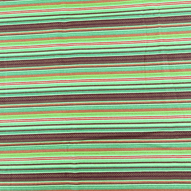 Hooty Hoot Stripe Green Brown Flannel - 24" Remnant