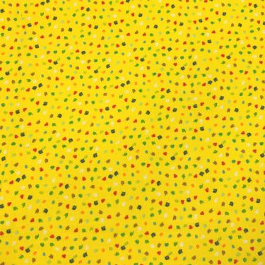 Comfy Colorful Sketched Dots on Yellow Flannel