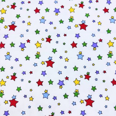 Bright Colorful Stars Flannel