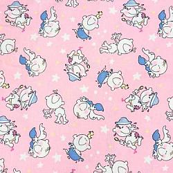 Baby Fun on Pink Flannel